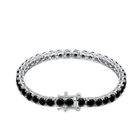 Silver Zircon Round Cut Box Tennis Bracelet