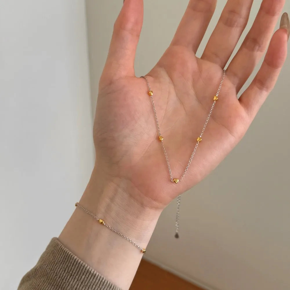 Silver Heart Chain Necklace