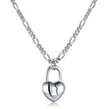 Silver Lock Pendant Necklace