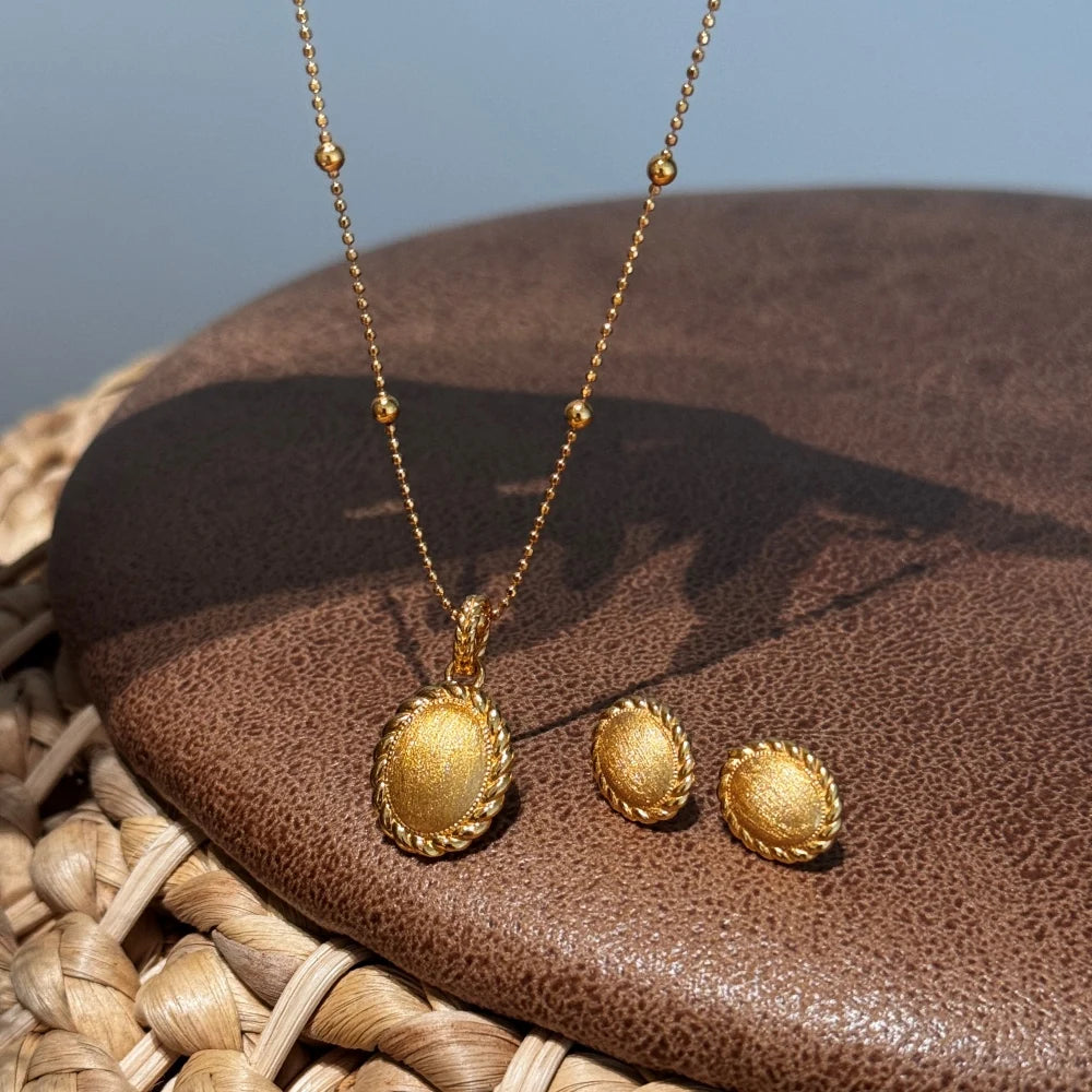 Silver Framed Ear Studs