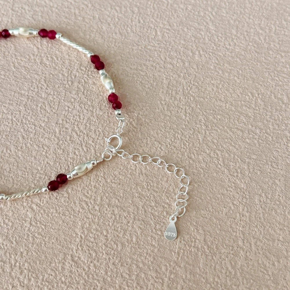 Silver Multi Shape Beaded Bracelet