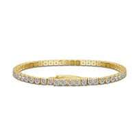 Silver Zircon Round Cut Cubic Tennis Bracelet