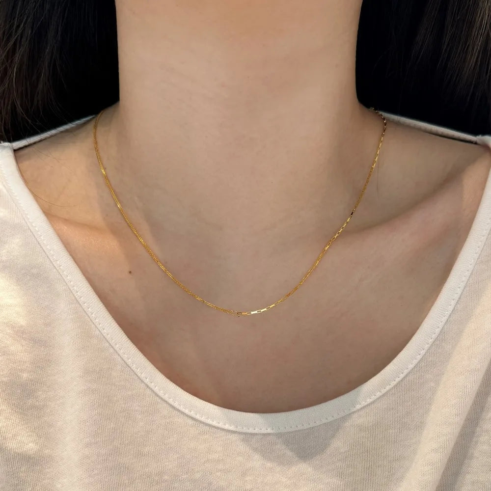 Silver Braided Chain Necklace