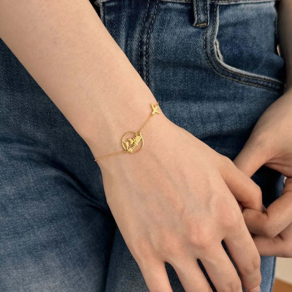 Silver Globe Chain Bracelet