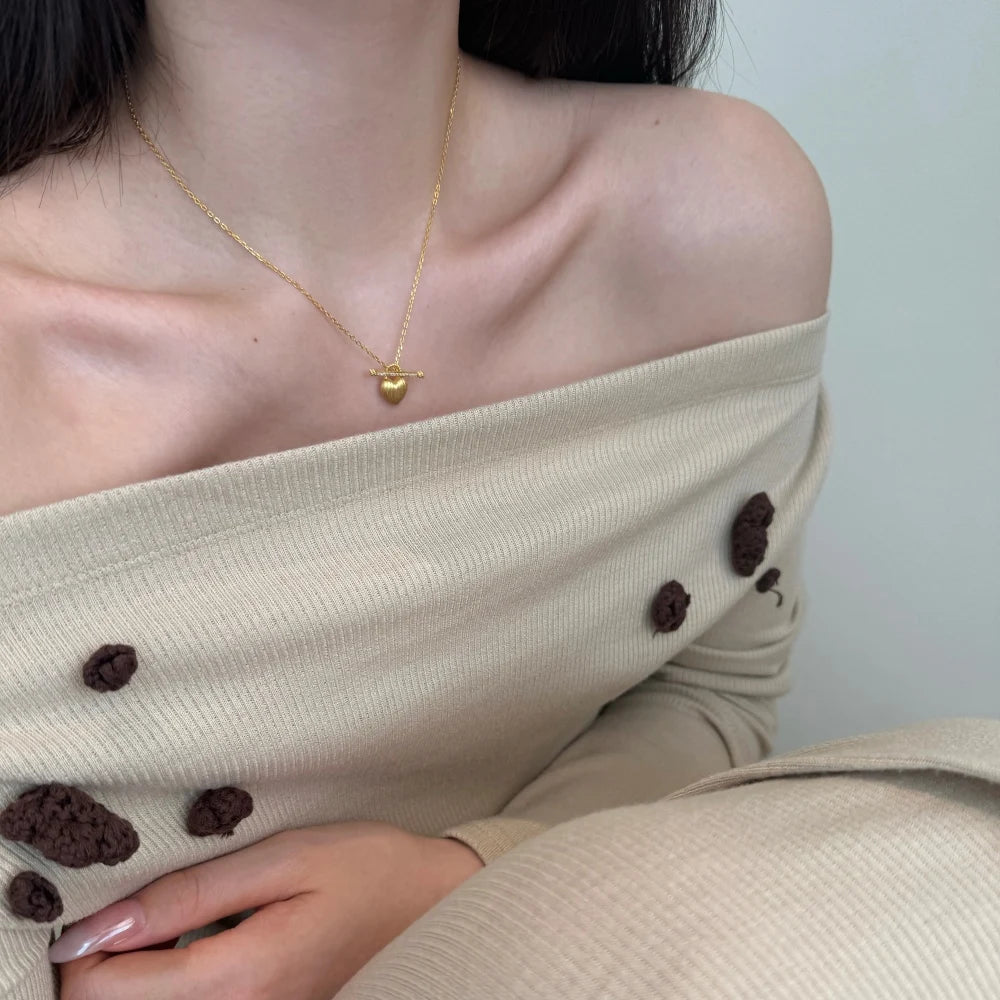 Silver Heart Lock Pendant Necklace