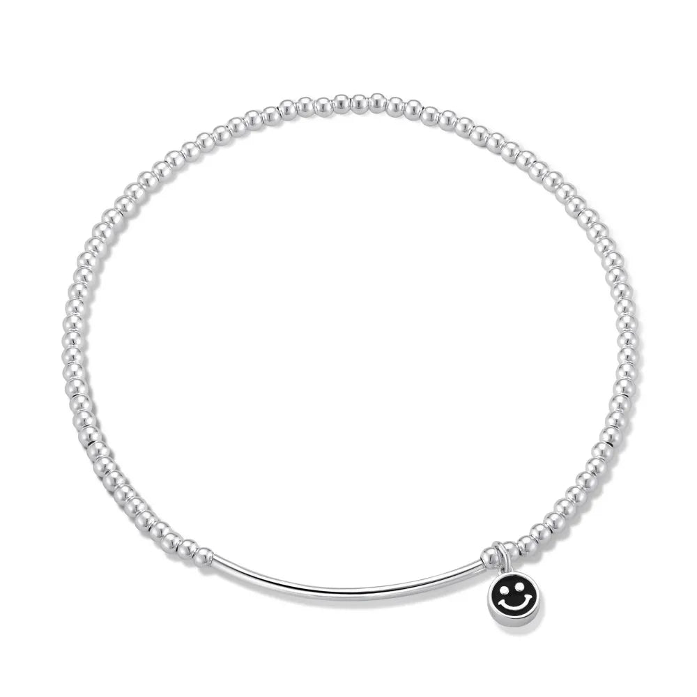 Silver Smiley Face Anklet