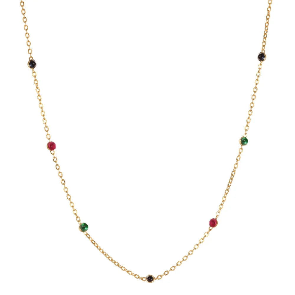 Silver Multi Layer Beaded Necklace