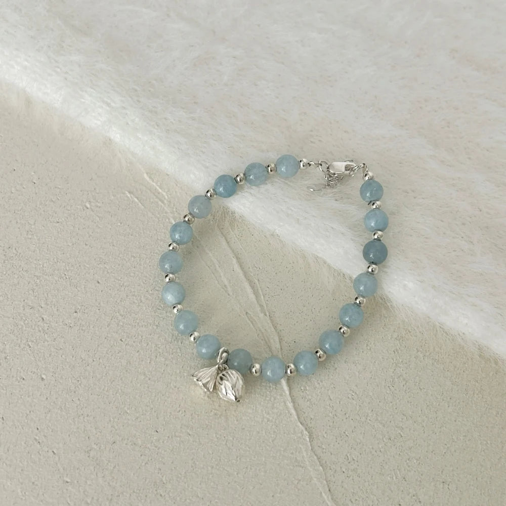 Silver Crystal Round Cut Dots Beaded Bracelet