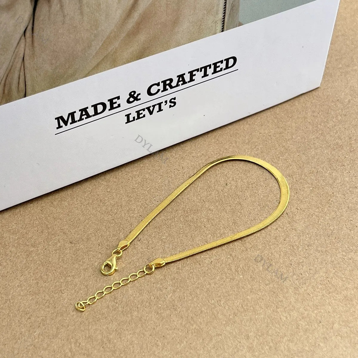 Silver Herringbone Chain Bracelet