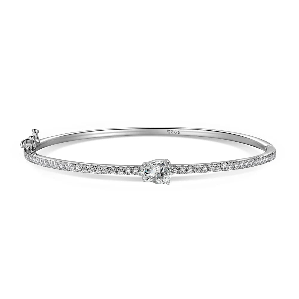 Silver Zircon Pear Cut Iced Tennis Bracelet