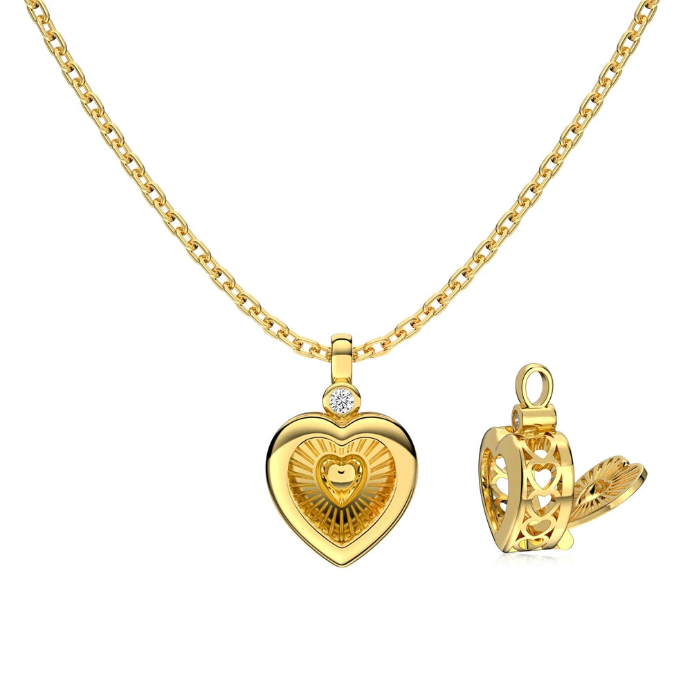 Silver Locket Pendant Necklace