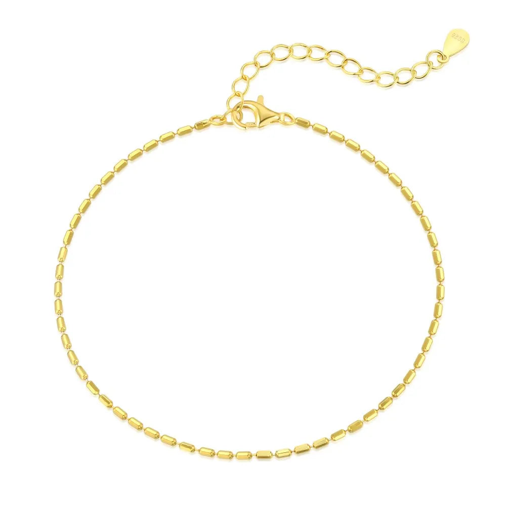 Silver Bean Chain Bracelet