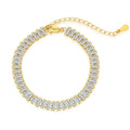 Silver Zircon Cushion Cut Rectangle Tennis Bracelet