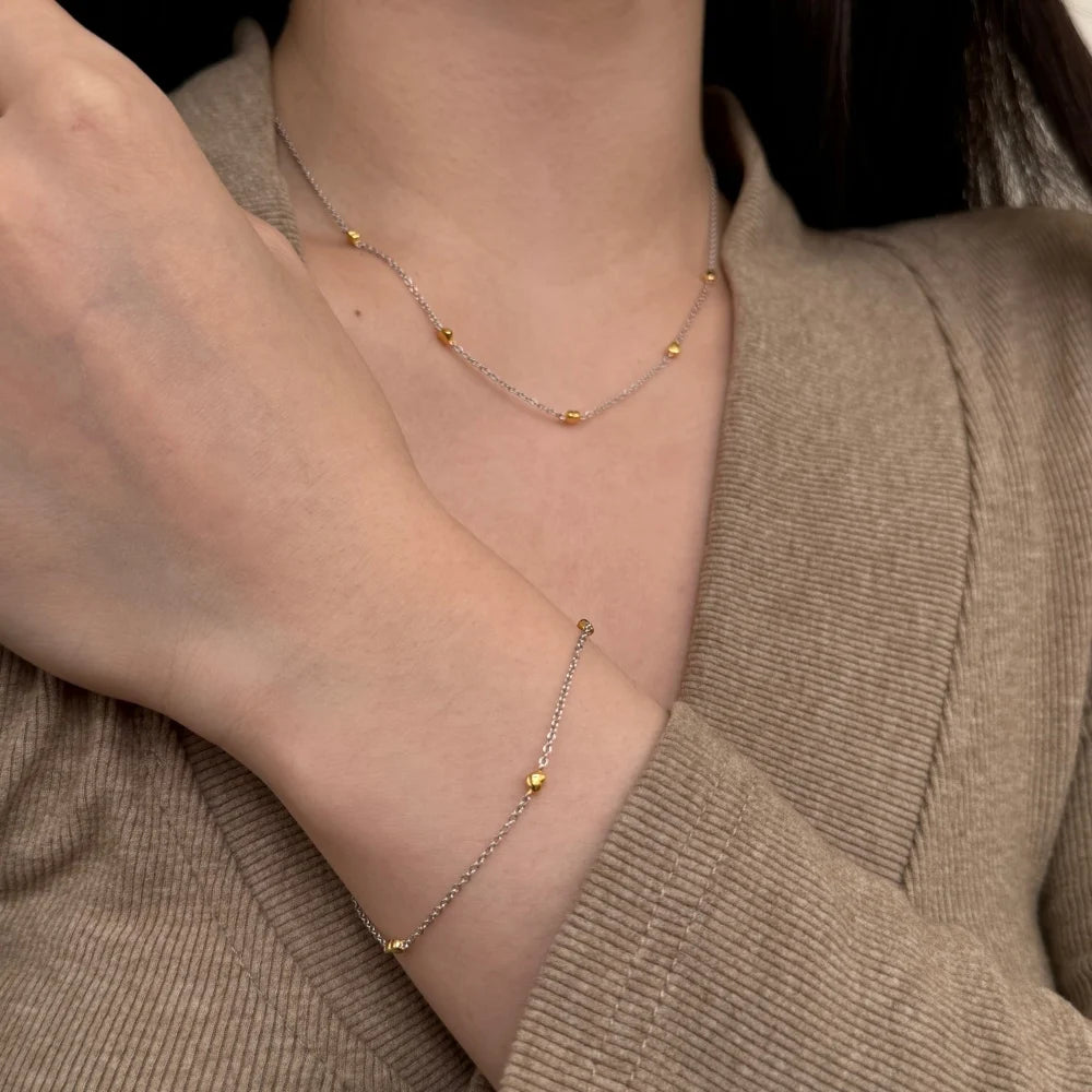 Silver Heart Chain Bracelet