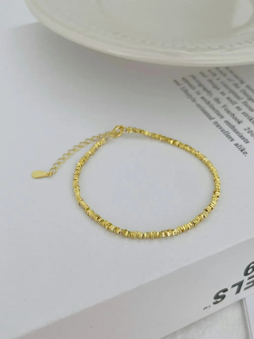 Silver Wrapped Multi Shape Beaded Bracelet