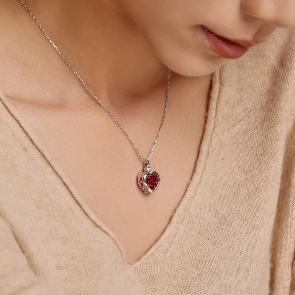 Silver Locket Pendant Necklace