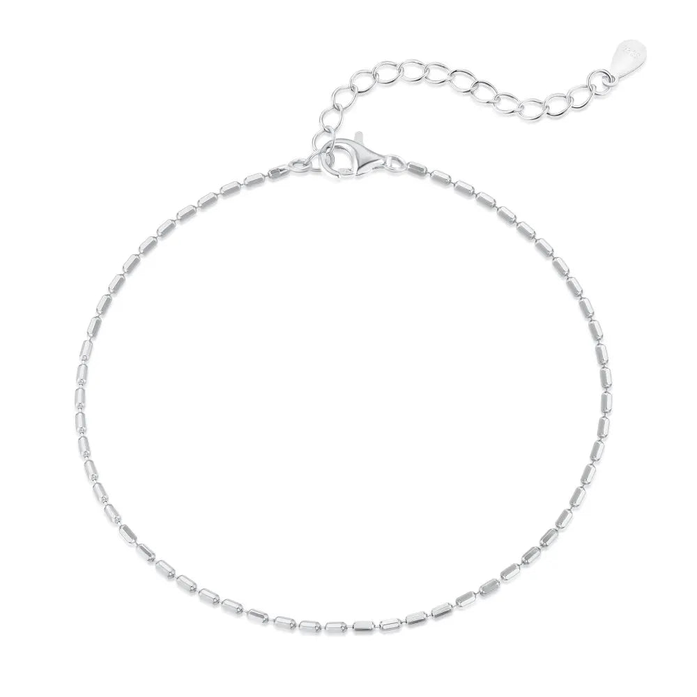 Silver Bean Chain Bracelet