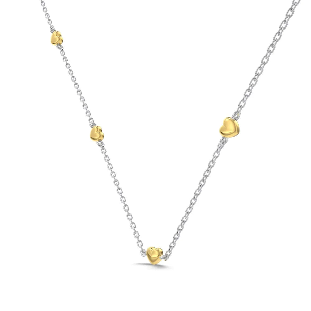 Silver Heart Chain Necklace