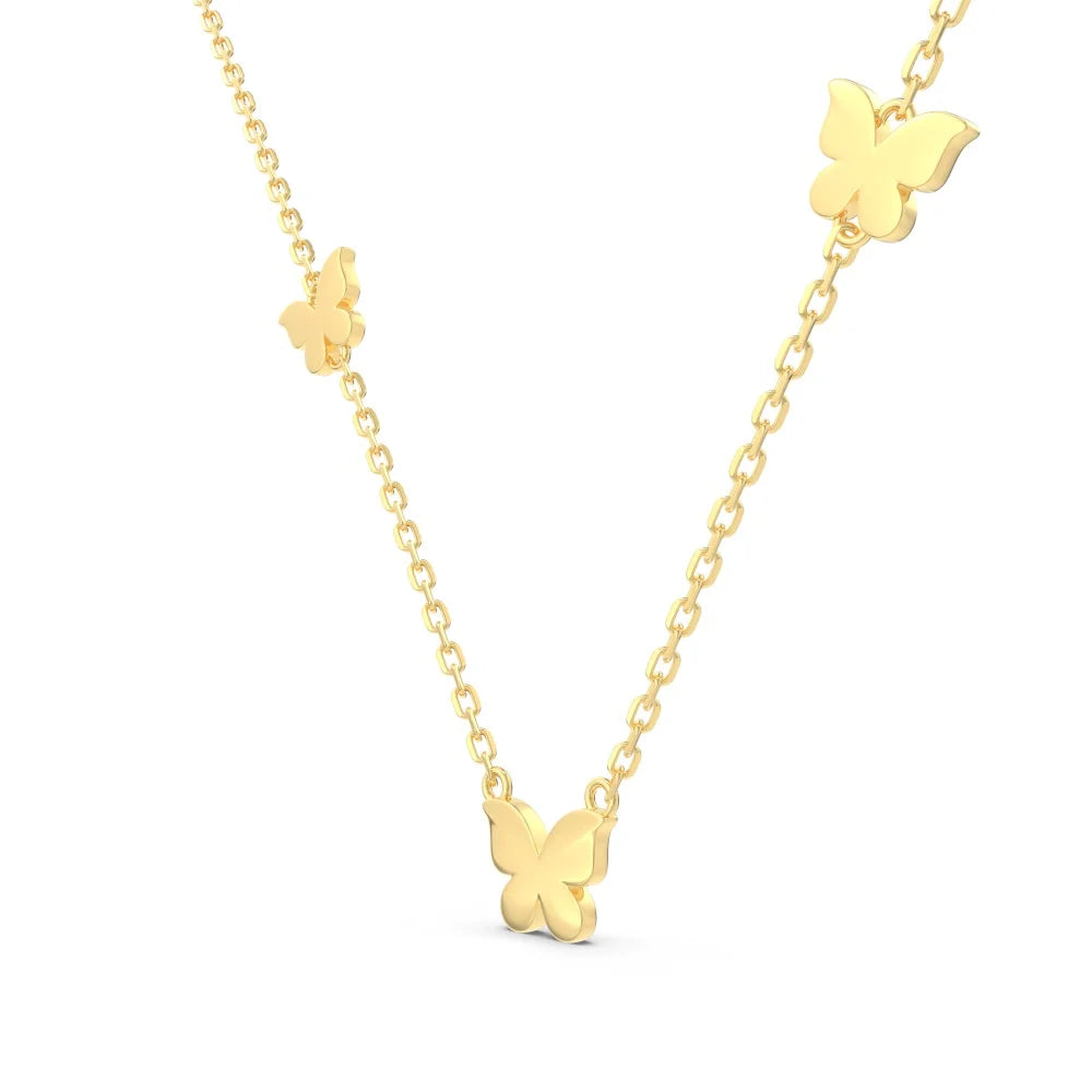 Silver Butterfly Chain Necklace