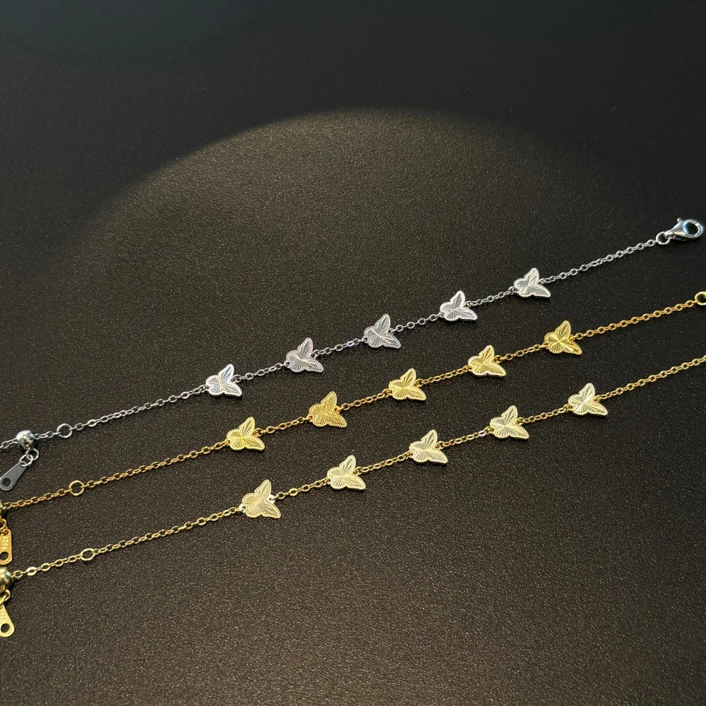 Silver Butterfly Charm Bracelet