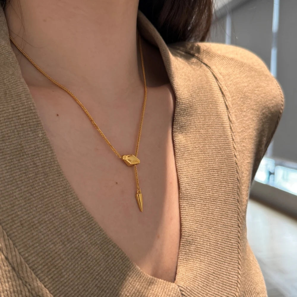 Silver Spear Chain Necklace