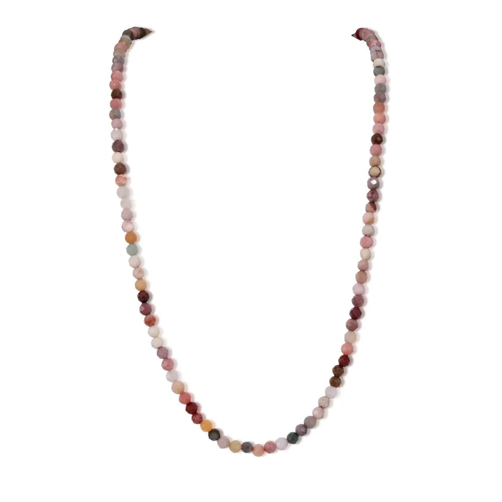 Silver Simple Beaded Necklace