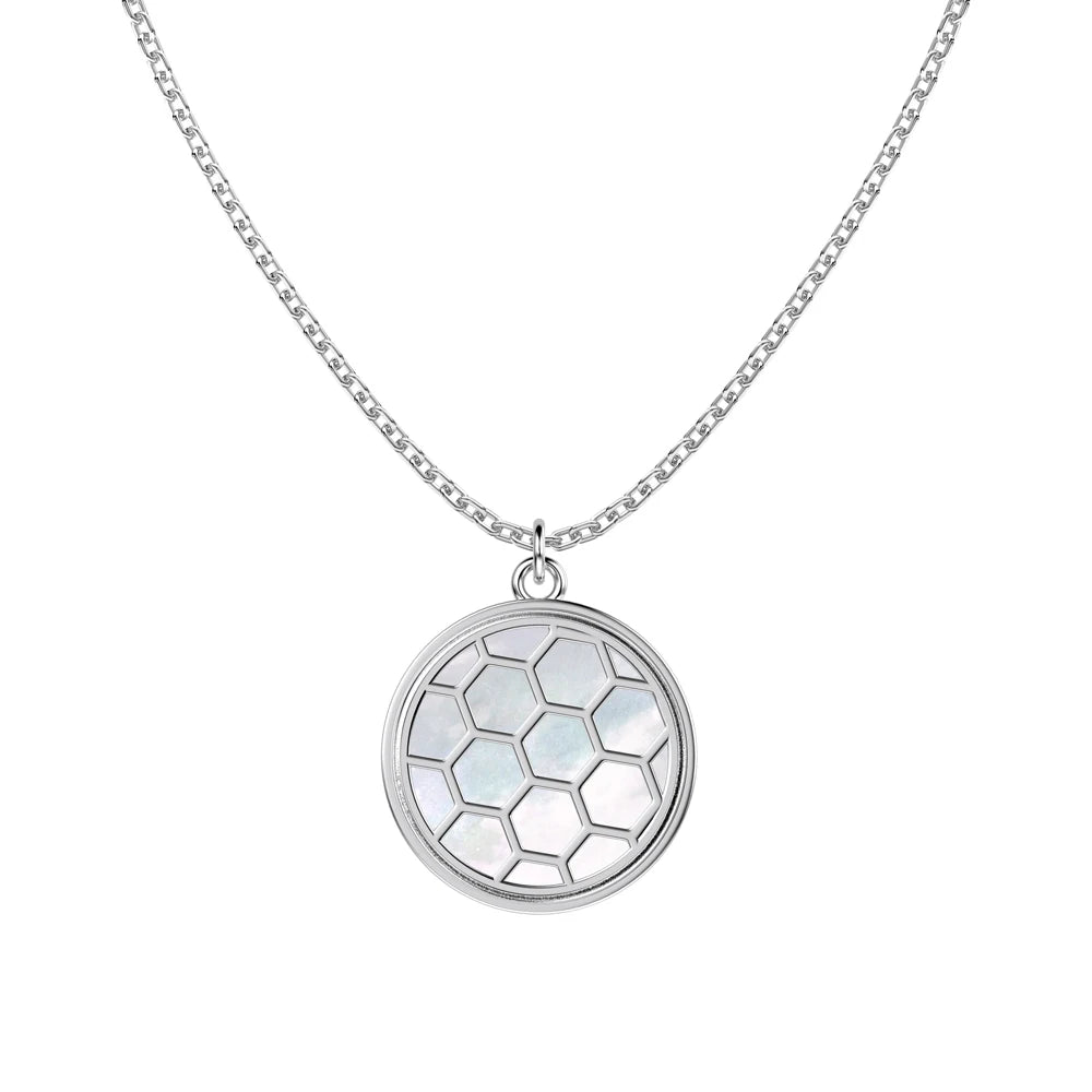 Silver Hive Pendant Necklace