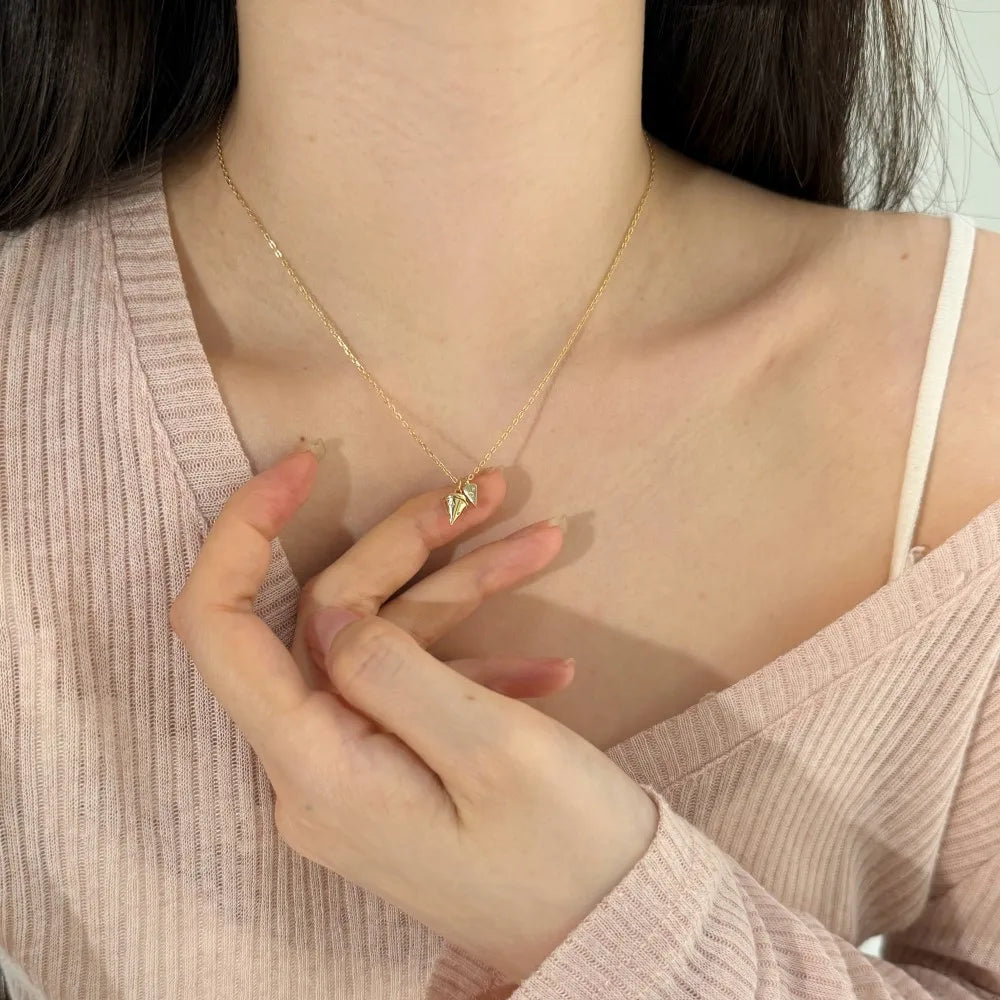 Silver Zircon Round Cut Cheese Pendant Necklace