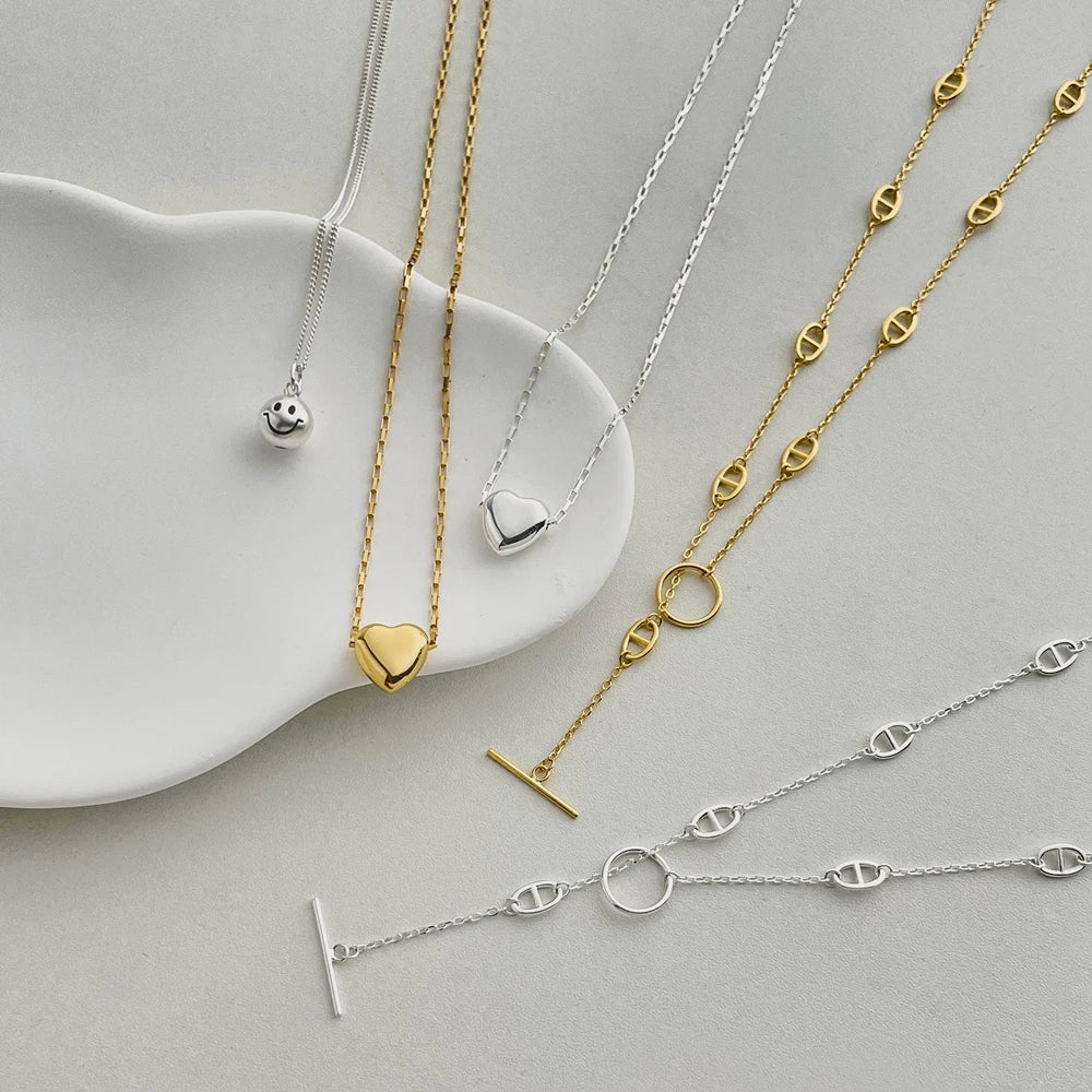 Silver Box Heart Pendant Necklace