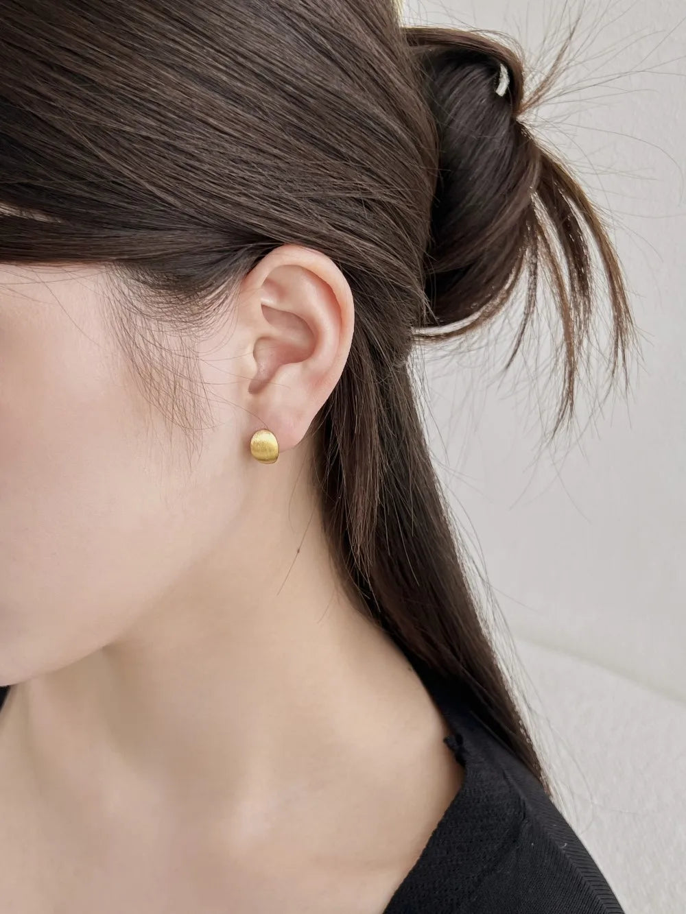 Silver Chunky Curved Huggie Earrings