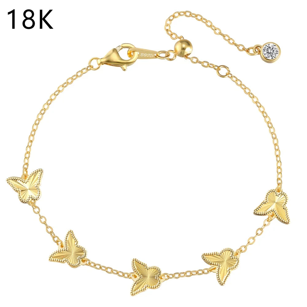 Silver Butterfly Charm Bracelet