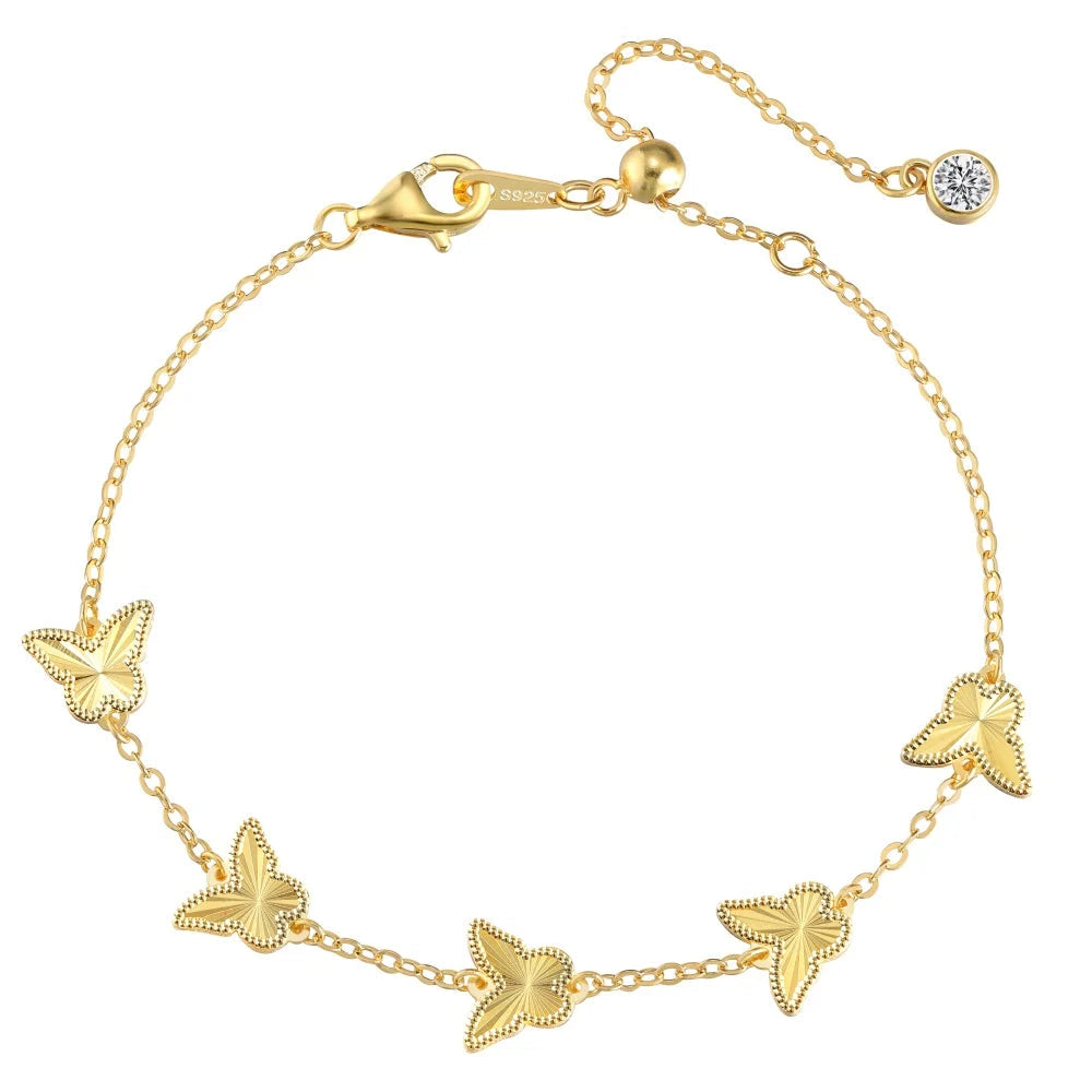 Silver Butterfly Charm Bracelet