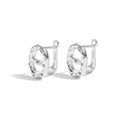 Silver Pig Nose Huggie Earrings