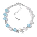 Silver Crystal Round Cut Classic Beaded Bracelet