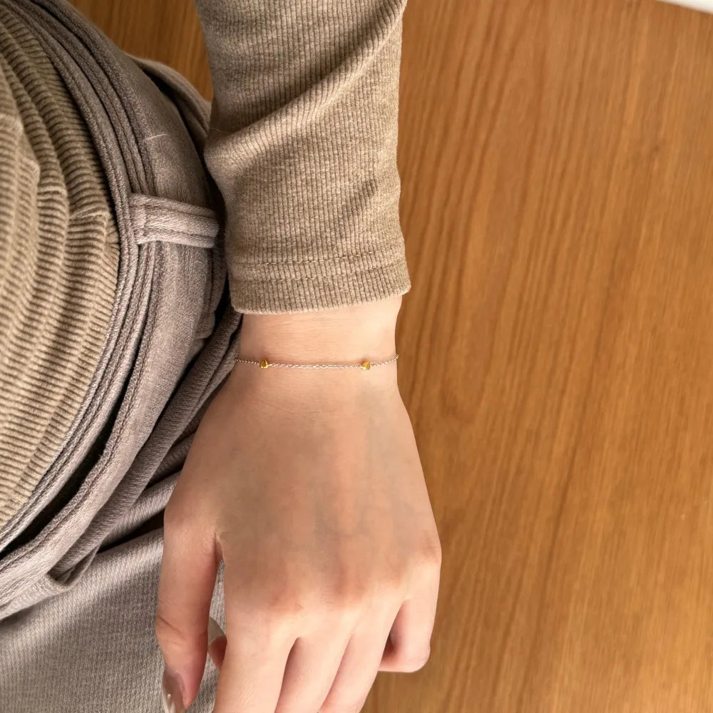 Silver Heart Chain Bracelet