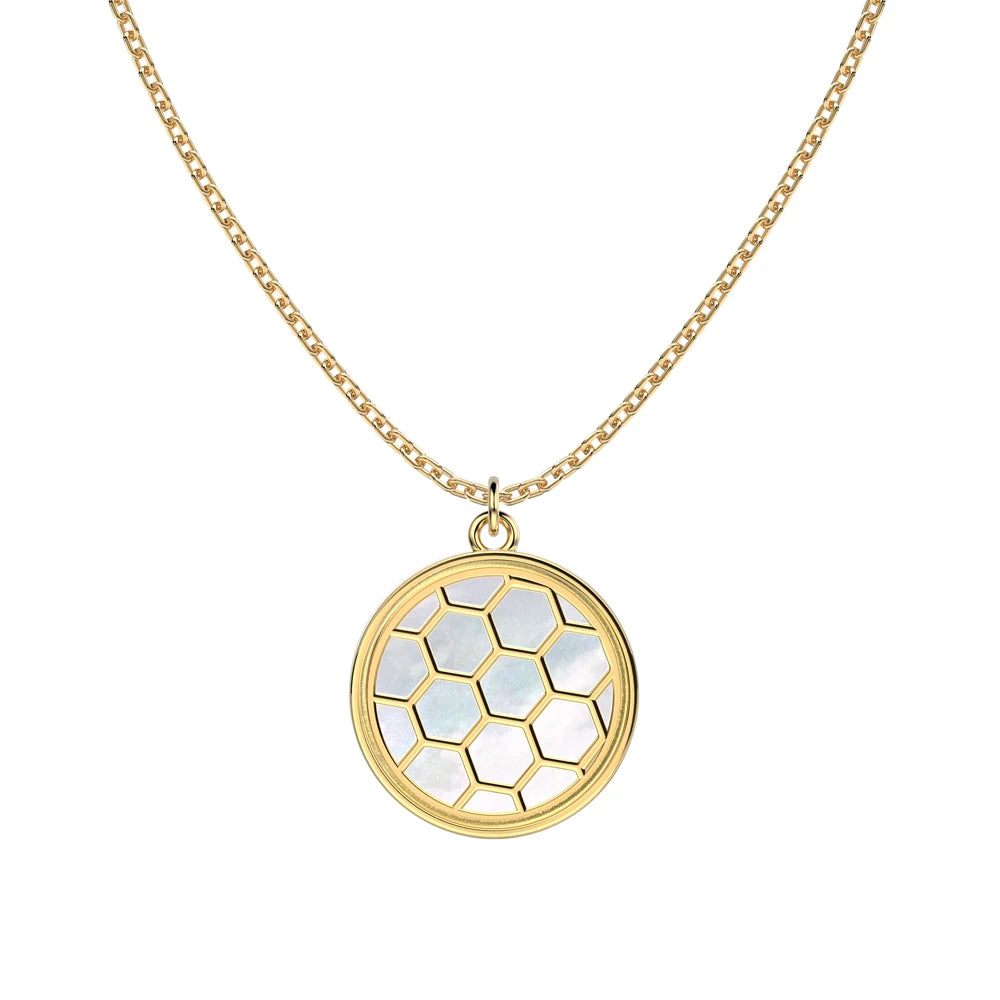 Silver Hive Pendant Necklace