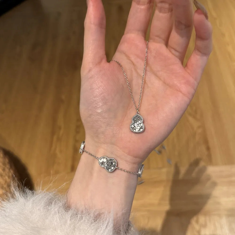 Silver Gourd Charm Bracelet