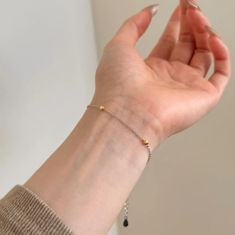 Silver Heart Chain Bracelet