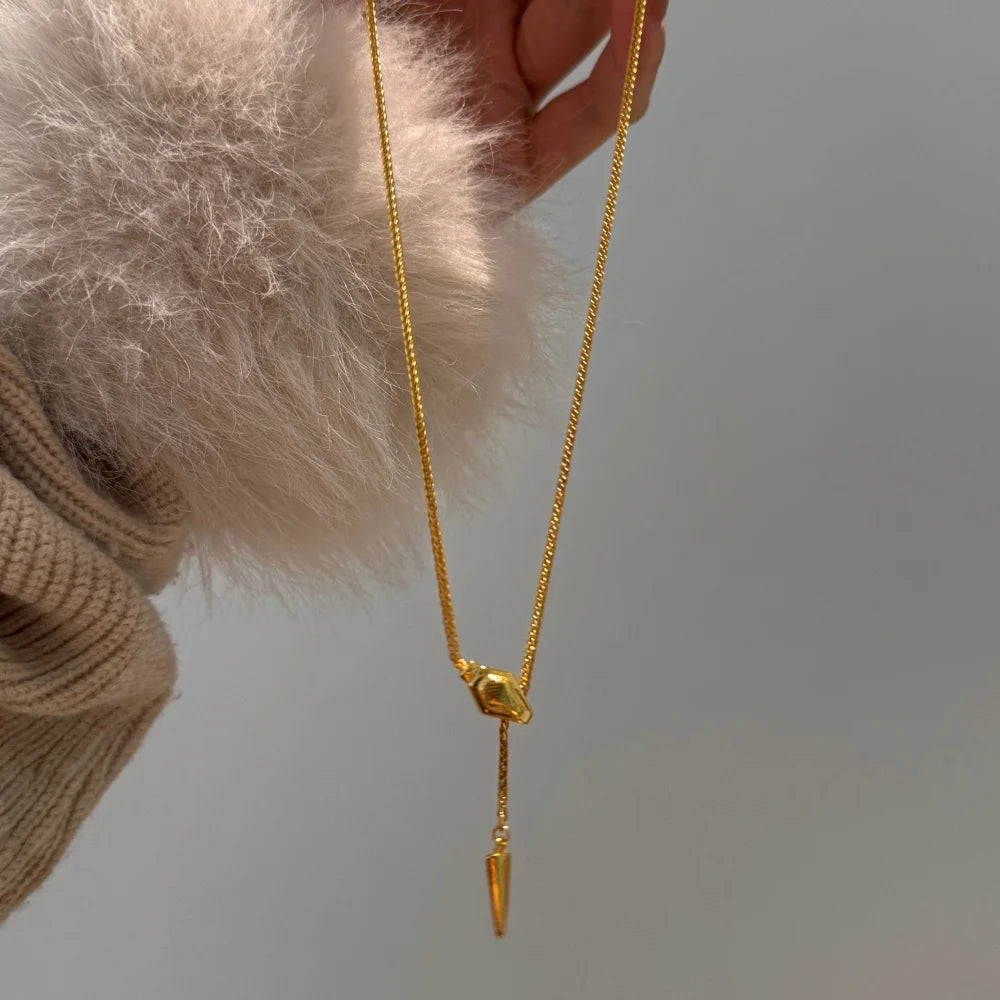 Silver Spear Chain Necklace