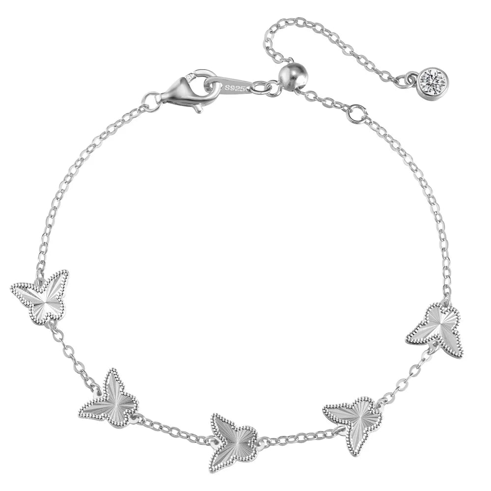 Silver Butterfly Charm Bracelet
