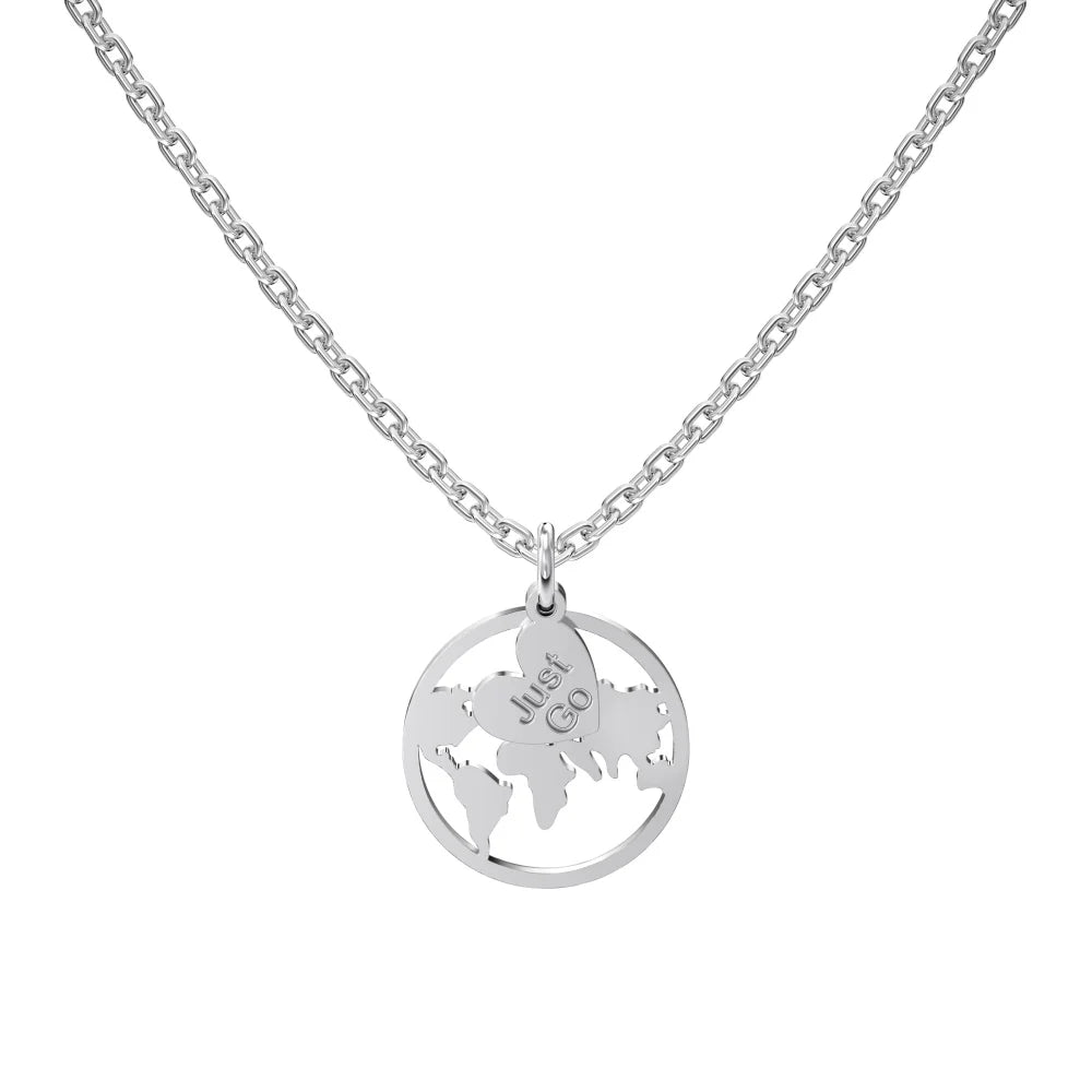 Silver Globe Pendant Necklace