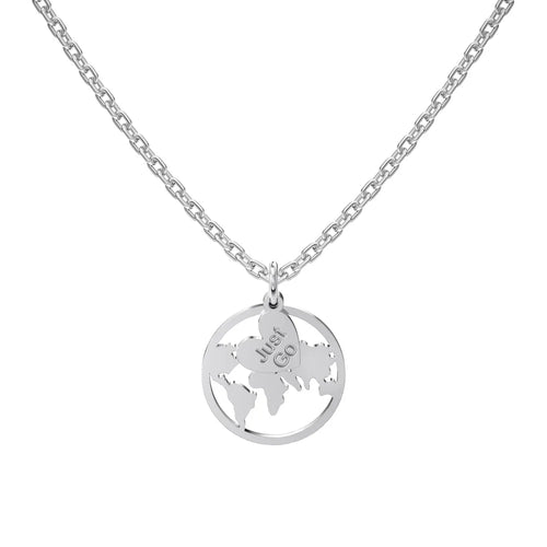 Silver Globe Pendant Necklace