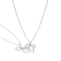 Silver Bow Knot Pendant Necklace