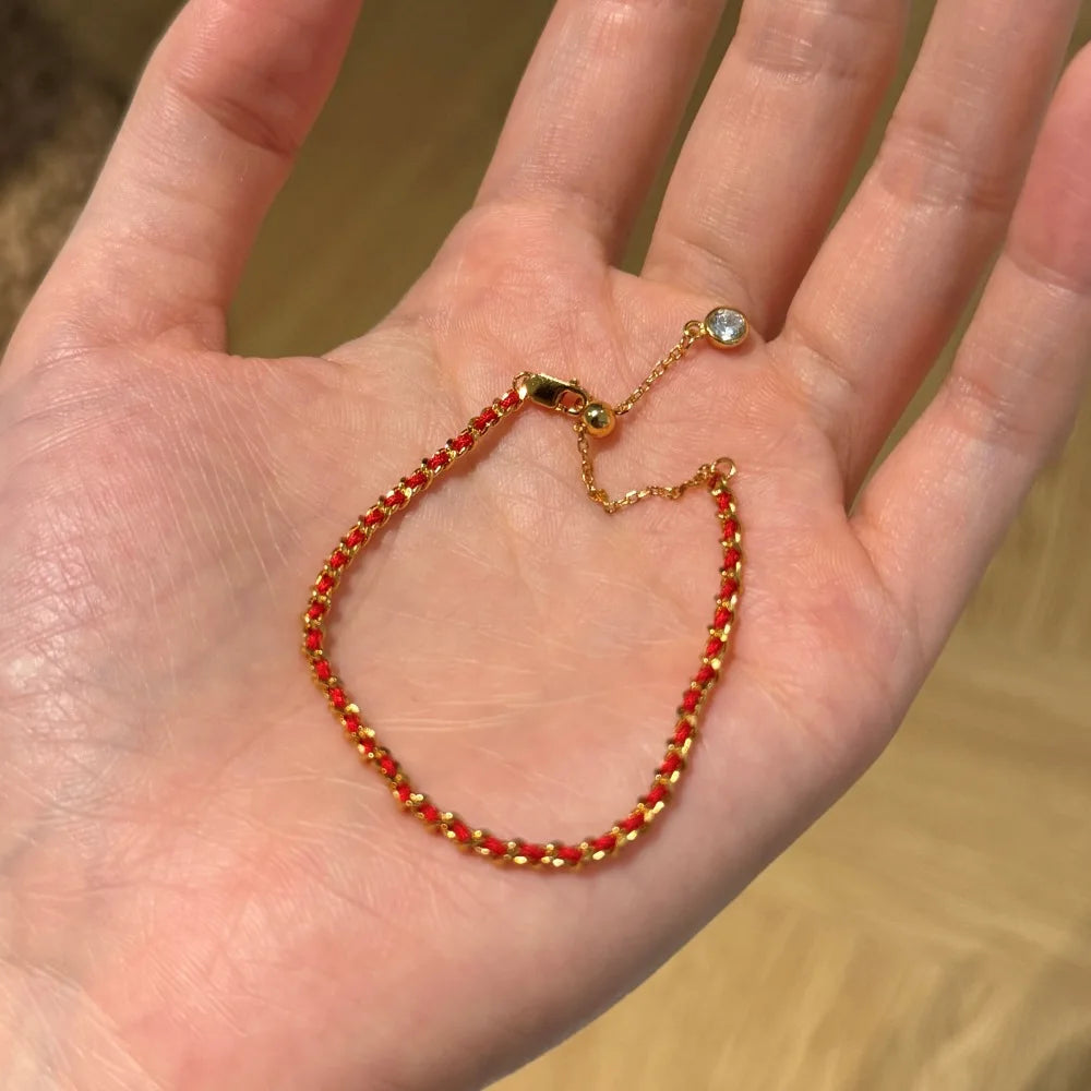 Silver Weaving Link Chain Bracelet