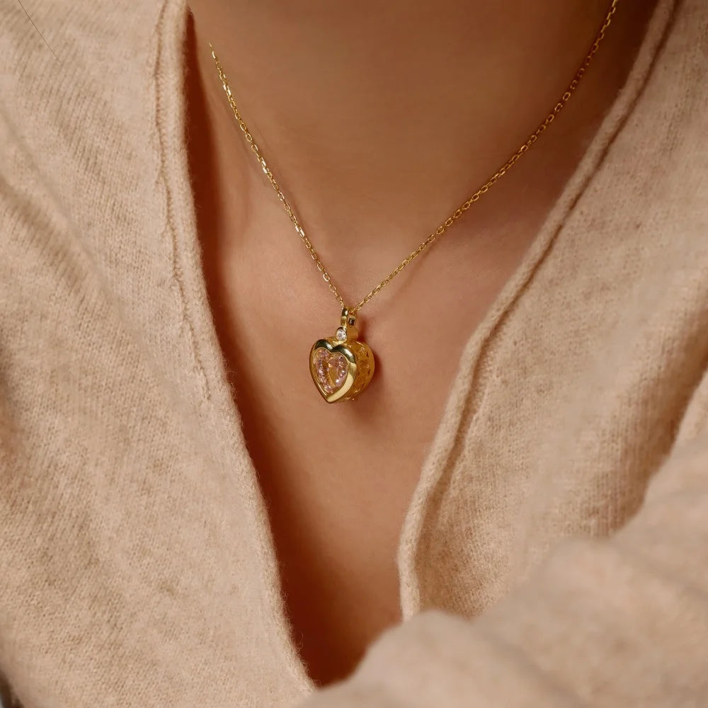 Silver Locket Pendant Necklace