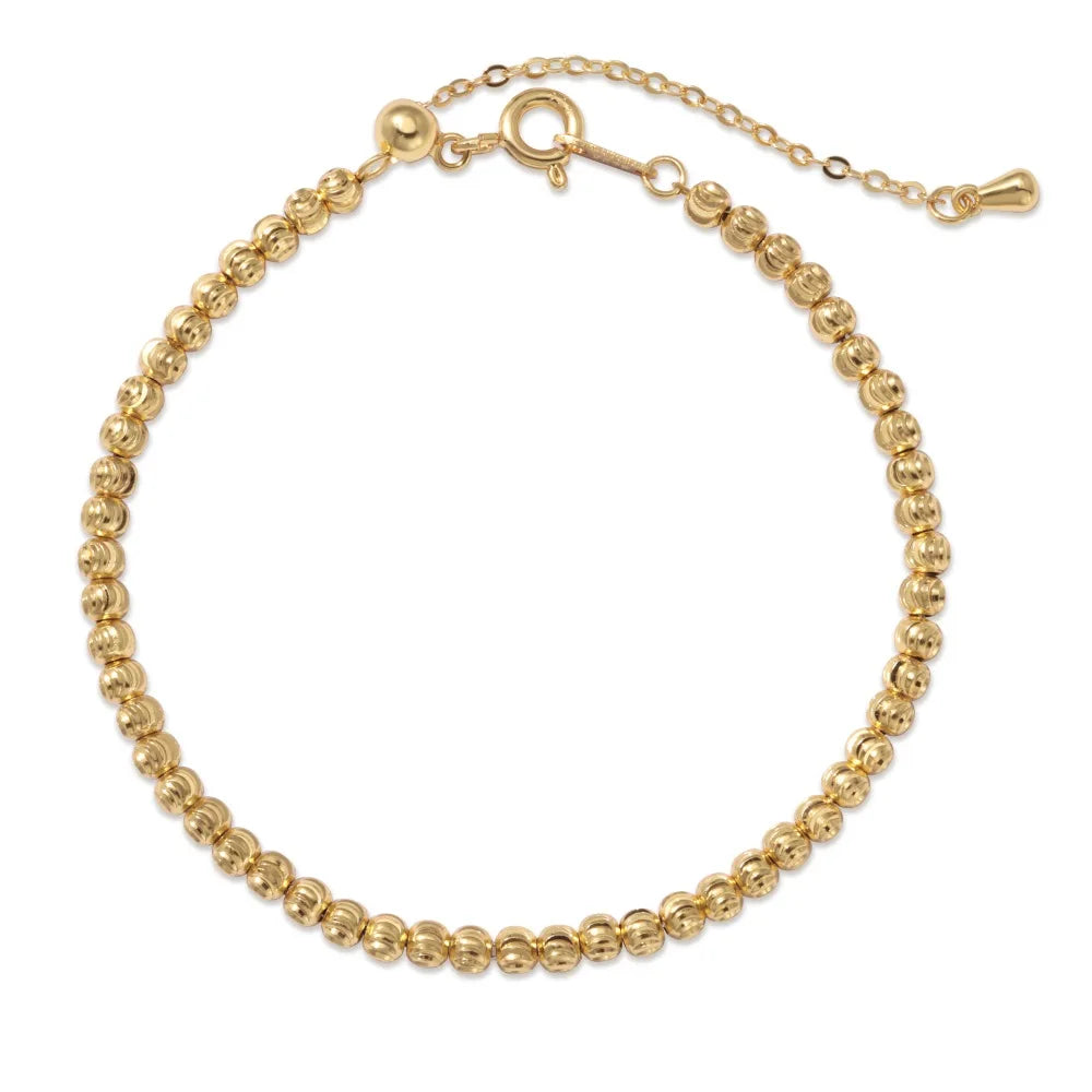 Silver Circle Beaded Bracelet