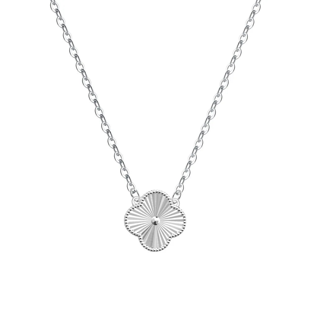 Silver Clover Pendant Necklace