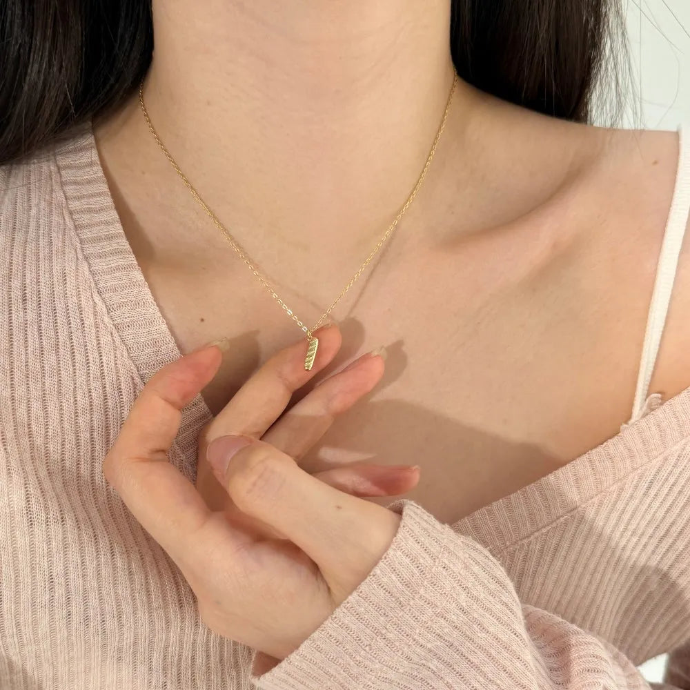 Silver Bread Pendant Necklace