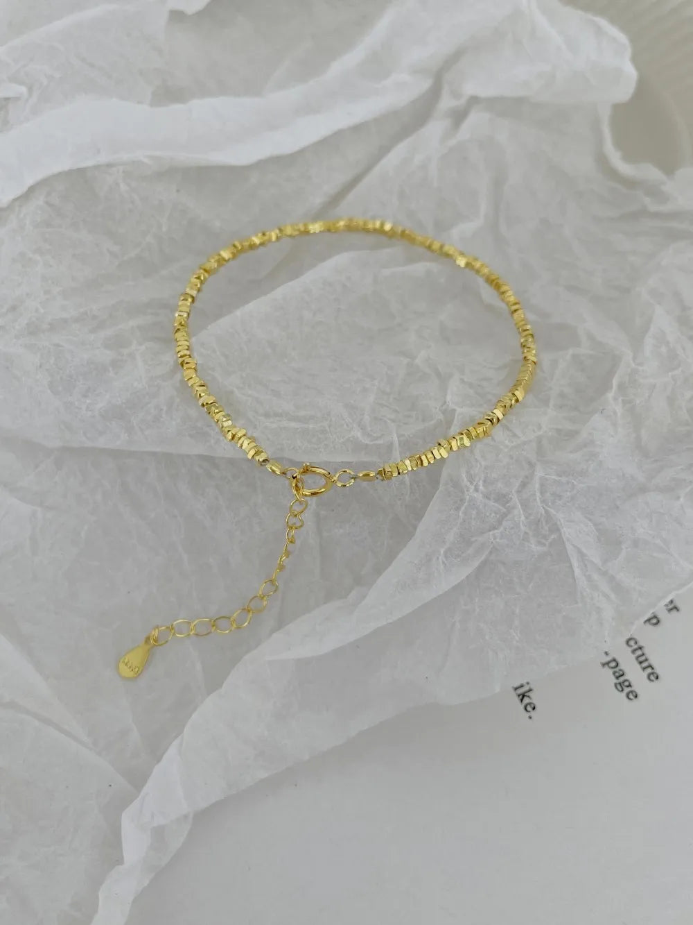 Silver Wrapped Multi Shape Beaded Bracelet