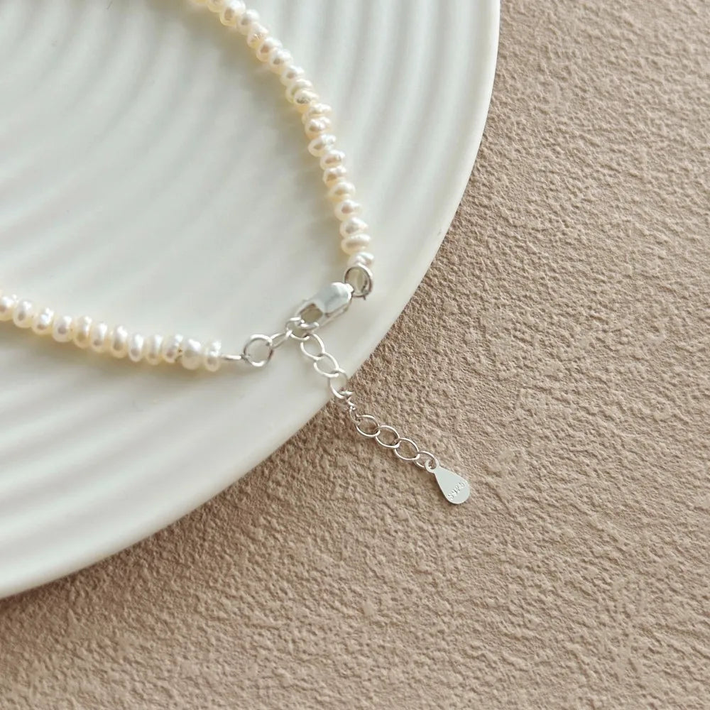 Silver Pearl Multi Layer Beaded Bracelet